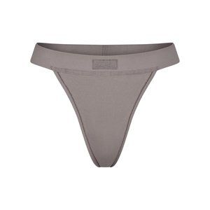Skims Cotton Rib Thong in Smoke **New with Tags**